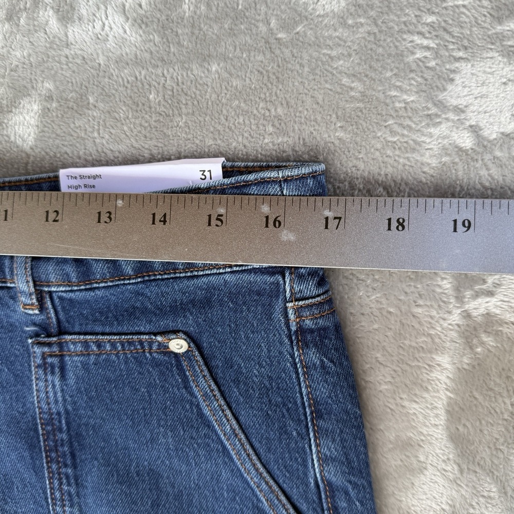Loft The Straight High Rise Regular Medium Wash Jeans Size 31 NWT 31/12 - Picture 4 of 8